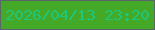 文字の大きさ：3、枠の色：596669、背景の色：45a928、文字の色：1bc87e 無料ブログパーツのブログ時計
