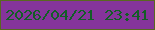 文字の大きさ：1、枠の色：596820、背景の色：85349b、文字の色：125e26 無料ブログパーツのブログ時計