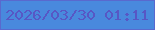 文字の大きさ：1、枠の色：5969ce、背景の色：4989dd、文字の色：5757c5 無料ブログパーツのブログ時計