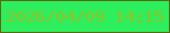 文字の大きさ：3、枠の色：596a12、背景の色：2dee5d、文字の色：91c229 無料ブログパーツのブログ時計