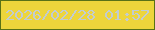 文字の大きさ：5、枠の色：597117、背景の色：edd53b、文字の色：c2ccd1 無料ブログパーツのブログ時計