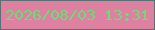 文字の大きさ：3、枠の色：597174、背景の色：de80a0、文字の色：6bdc78 無料ブログパーツのブログ時計