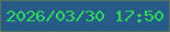 文字の大きさ：1、枠の色：59735c、背景の色：255b86、文字の色：2fdd5f 無料ブログパーツのブログ時計