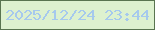 文字の大きさ：3、枠の色：597450、背景の色：ddf1cf、文字の色：a6c9ed 無料ブログパーツのブログ時計