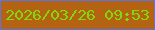 文字の大きさ：3、枠の色：5974e7、背景の色：b46313、文字の色：81d908 無料ブログパーツのブログ時計