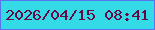 文字の大きさ：1、枠の色：5974ef、背景の色：35dae7、文字の色：620845 無料ブログパーツのブログ時計
