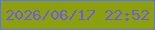文字の大きさ：1、枠の色：5975f7、背景の色：8ca00a、文字の色：6c5aee 無料ブログパーツのブログ時計