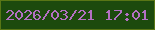 文字の大きさ：1、枠の色：597615、背景の色：1c4a0d、文字の色：b370c3 無料ブログパーツのブログ時計