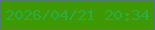文字の大きさ：4、枠の色：597968、背景の色：3d9804、文字の色：2cab42 無料ブログパーツのブログ時計