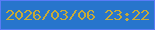 文字の大きさ：2、枠の色：597bf6、背景の色：2775cc、文字の色：c7aa38 無料ブログパーツのブログ時計