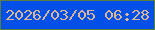 文字の大きさ：4、枠の色：597f3c、背景の色：0050e8、文字の色：d8b798 無料ブログパーツのブログ時計