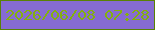 文字の大きさ：5、枠の色：598104、背景の色：866bd2、文字の色：84b00d 無料ブログパーツのブログ時計