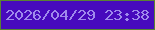 文字の大きさ：1、枠の色：598232、背景の色：470abd、文字の色：9f8aec 無料ブログパーツのブログ時計