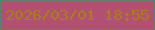 文字の大きさ：5、枠の色：59836c、背景の色：b15071、文字の色：a88014 無料ブログパーツのブログ時計