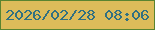 文字の大きさ：4、枠の色：598430、背景の色：dcbc5a、文字の色：317081 無料ブログパーツのブログ時計