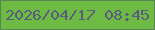 文字の大きさ：3、枠の色：598555、背景の色：6ebb43、文字の色：595c7f 無料ブログパーツのブログ時計
