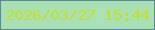 文字の大きさ：5、枠の色：598799、背景の色：a9e0b4、文字の色：c1de2d 無料ブログパーツのブログ時計