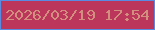 文字の大きさ：5、枠の色：598be3、背景の色：bc365c、文字の色：d28e7e 無料ブログパーツのブログ時計