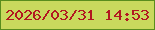 文字の大きさ：1、枠の色：598d1d、背景の色：c9d95d、文字の色：b21721 無料ブログパーツのブログ時計