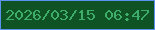 文字の大きさ：5、枠の色：5992f0、背景の色：0f5324、文字の色：3ead6a 無料ブログパーツのブログ時計