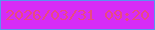 文字の大きさ：1、枠の色：5992f0、背景の色：d62cf6、文字の色：e74b81 無料ブログパーツのブログ時計