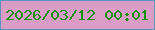 文字の大きさ：1、枠の色：5993c1、背景の色：da9dc6、文字の色：189002 無料ブログパーツのブログ時計