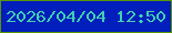 文字の大きさ：1、枠の色：599401、背景の色：021ebd、文字の色：40d0af 無料ブログパーツのブログ時計