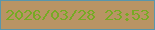 文字の大きさ：3、枠の色：5996ab、背景の色：b99464、文字の色：77aa24 無料ブログパーツのブログ時計