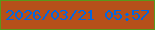 文字の大きさ：4、枠の色：59981b、背景の色：b6501a、文字の色：0067e3 無料ブログパーツのブログ時計