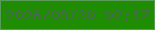 文字の大きさ：2、枠の色：599959、背景の色：1e8d02、文字の色：4c6654 無料ブログパーツのブログ時計