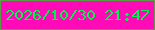 文字の大きさ：3、枠の色：599c46、背景の色：fe0ab6、文字の色：00f548 無料ブログパーツのブログ時計