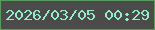 文字の大きさ：5、枠の色：599c5d、背景の色：4b4b4a、文字の色：94eccf 無料ブログパーツのブログ時計