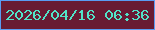文字の大きさ：3、枠の色：599cf3、背景の色：681b33、文字の色：51e4c8 無料ブログパーツのブログ時計