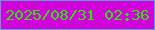文字の大きさ：4、枠の色：599ed6、背景の色：d203da、文字の色：2ae706 無料ブログパーツのブログ時計