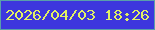 文字の大きさ：5、枠の色：599fab、背景の色：3d36de、文字の色：e1f064 無料ブログパーツのブログ時計