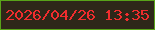 文字の大きさ：4、枠の色：59a319、背景の色：2e2719、文字の色：f02d2e 無料ブログパーツのブログ時計