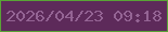 文字の大きさ：3、枠の色：59a336、背景の色：5d2a5a、文字の色：946494 無料ブログパーツのブログ時計