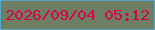 文字の大きさ：5、枠の色：59a7c4、背景の色：6d7e63、文字の色：d60547 無料ブログパーツのブログ時計