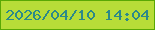 文字の大きさ：4、枠の色：59a804、背景の色：b7dd38、文字の色：2c8989 無料ブログパーツのブログ時計