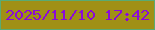 文字の大きさ：5、枠の色：59ab73、背景の色：a09016、文字の色：8b0ad8 無料ブログパーツのブログ時計