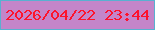 文字の大きさ：3、枠の色：59b0d0、背景の色：c485c9、文字の色：fd132d 無料ブログパーツのブログ時計