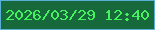 文字の大きさ：1、枠の色：59b0d6、背景の色：17693c、文字の色：44f15e 無料ブログパーツのブログ時計