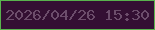 文字の大きさ：4、枠の色：59b34d、背景の色：341033、文字の色：6c4d6b 無料ブログパーツのブログ時計