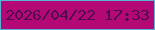 文字の大きさ：4、枠の色：59b3d2、背景の色：b30875、文字の色：4d0d4c 無料ブログパーツのブログ時計