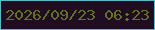 文字の大きさ：4、枠の色：59b9c5、背景の色：200d22、文字の色：627126 無料ブログパーツのブログ時計