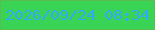 文字の大きさ：2、枠の色：59be4d、背景の色：39d356、文字の色：2eacf6 無料ブログパーツのブログ時計