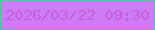 文字の大きさ：2、枠の色：59c09e、背景の色：cd7bf7、文字の色：c65ed5 無料ブログパーツのブログ時計