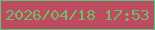 文字の大きさ：1、枠の色：59c67e、背景の色：bd4c61、文字の色：70bc6d 無料ブログパーツのブログ時計