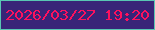 文字の大きさ：5、枠の色：59c6b3、背景の色：392478、文字の色：fd115e 無料ブログパーツのブログ時計