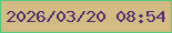 文字の大きさ：2、枠の色：59c77e、背景の色：d3bb83、文字の色：4e2d6e 無料ブログパーツのブログ時計